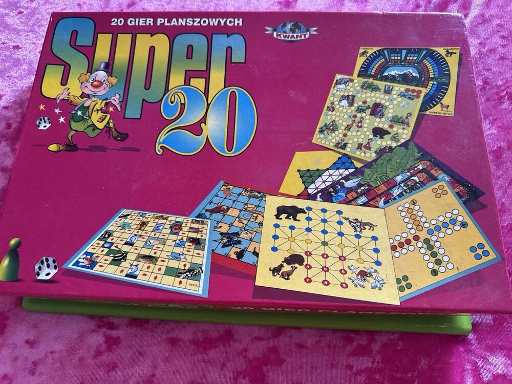 Super 20 Board Game Set Kwant Polish Snakes and Ladders Ludo